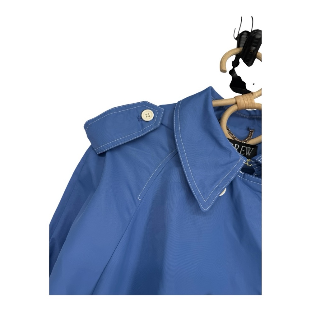 J Crew Belted Women’s Trench Coat French (WEDGEWOOD) Blue Mid Length CD420 $298 - Picture 4 of 15